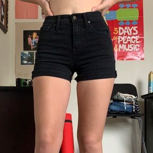 Black Denim Madewell Cutoffs